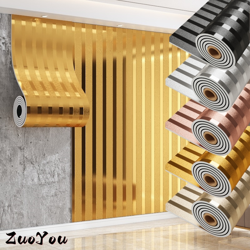 Luxury Lifestyle Wallpaper - Luxury Gold Stripe Contact Paper, Waterproof