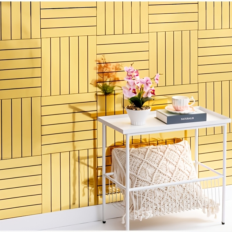 10pcs Striped Grid Self-Adhesi - огляд і ціна Luxury Lifestyle Wallpaper