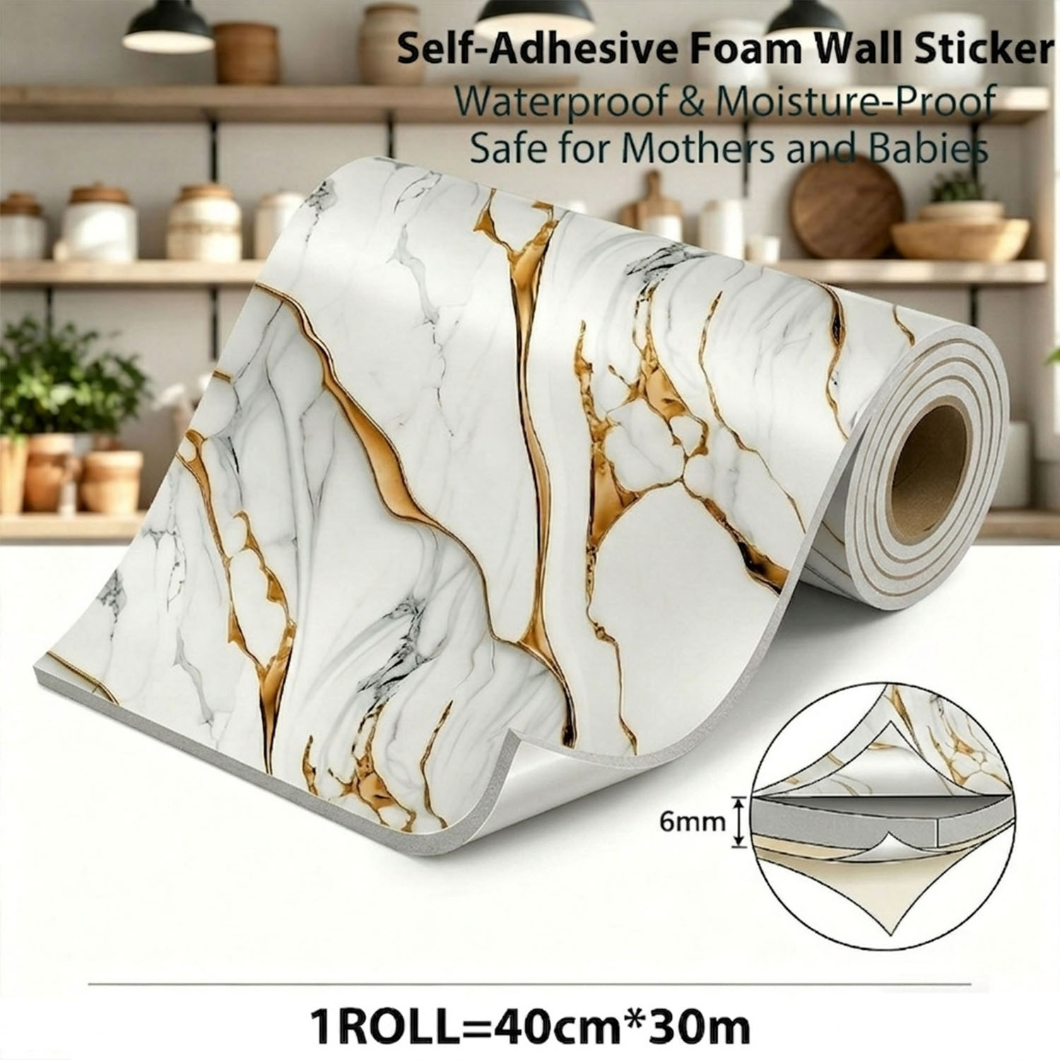 1 Roll Waterproof Self-Adhesiv - огляд і ціна Luxury Lifestyle Wallpaper