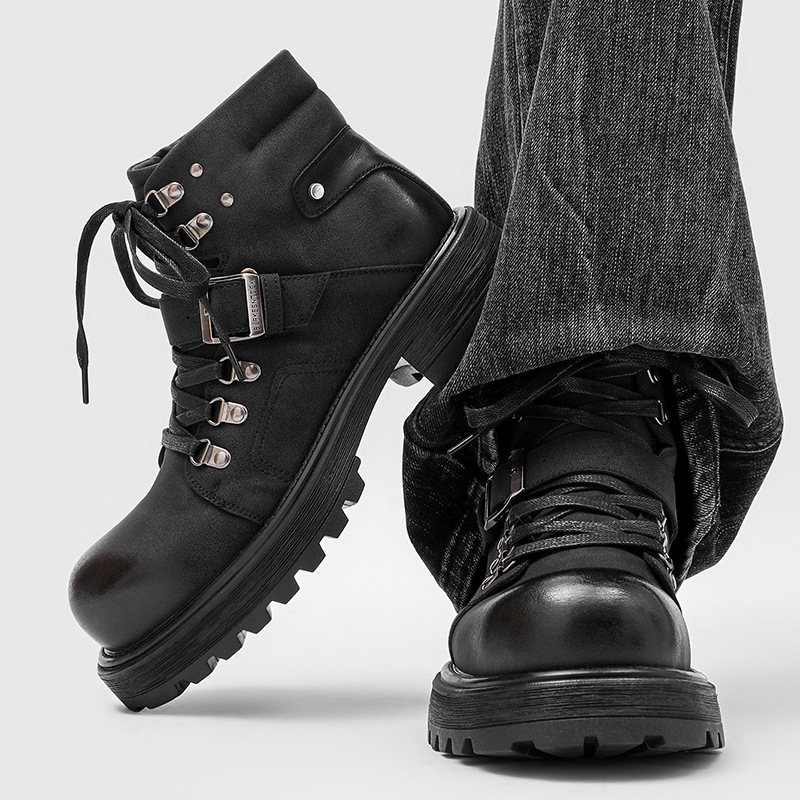 Brand Men Leather Boots Motorc - огляд і ціна Luxury Lifestyle Men